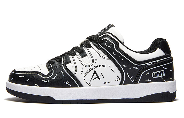 Кроссовки A1 Slam Dunk Series Skateboarding Shoes Unisex Low-top, черный/белый