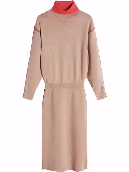 Victoria Beckham платье-джемпер с контрастной отделкой
