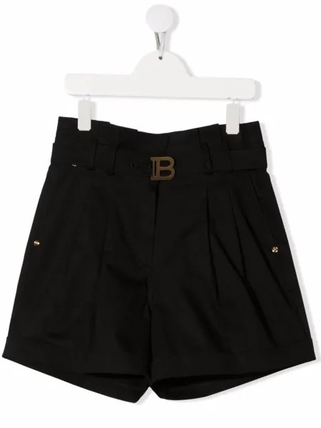 Balmain Kids шорты с логотипом