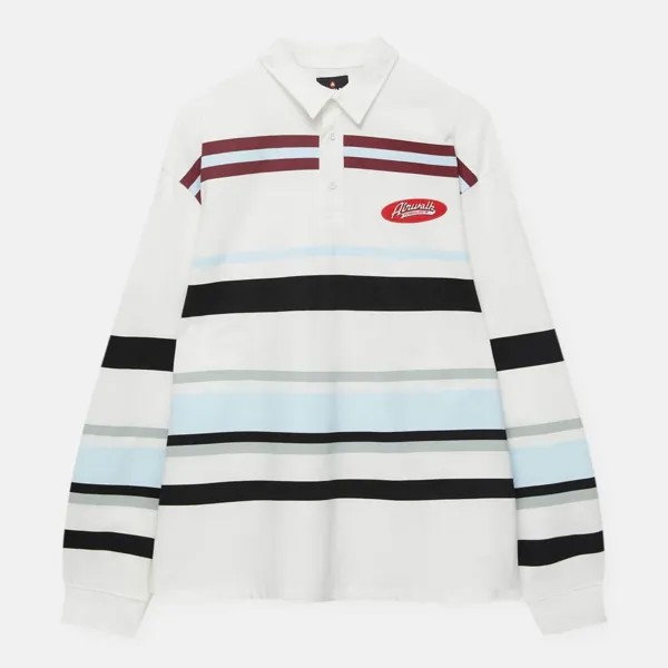 Рубашка-поло Pull&Bear Airwalk Long Sleeve Stripes, мультиколор