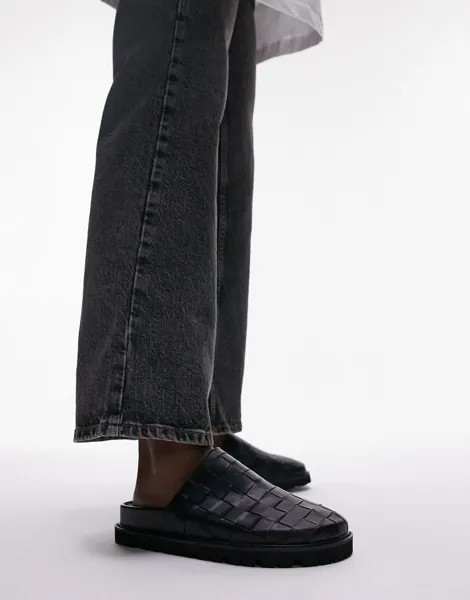 Черные плетеные мюли Topshop Beau