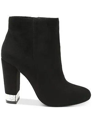 XOXO Женские черные ботинки Yardria на каблуке со стразами и круглым носком на блочном каблуке, размер 9,5 м