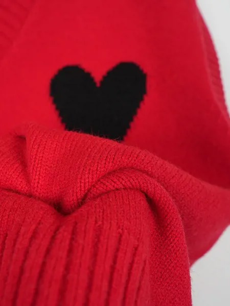 Женский свитер, Летний Новый трендовый вязаный жилет персикового цвета с сердечками и надписью Love, из 100% шерсти