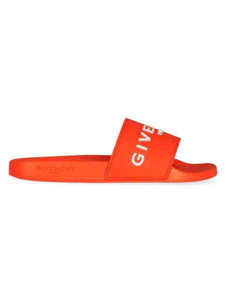 Резиновые сандалии Slide Flat Givenchy, оранжевый