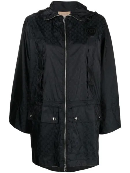 Gucci парка с логотипом GG, черный
