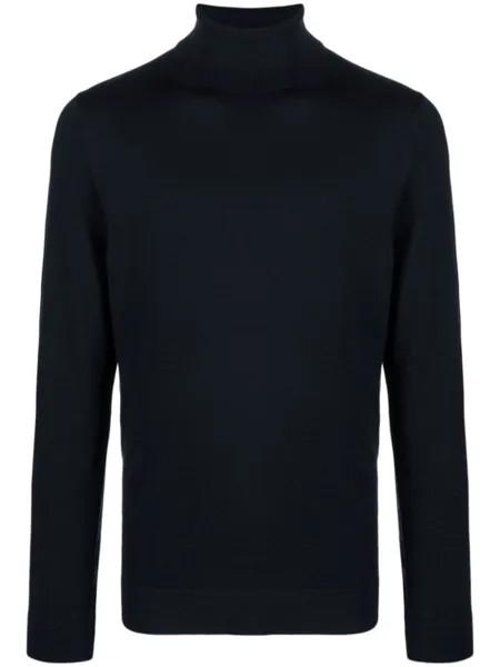 Calvin Klein шерстяной джемпер тонкой вязки, синий