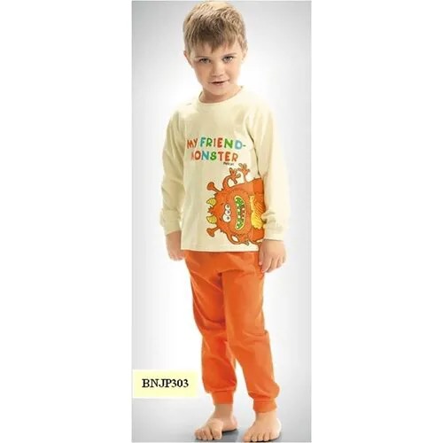 Пижама  Pelican, размер 4 года, оранжевый