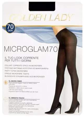 Колготки Golden Lady Microglam 70 den, размер 2-S, nero (черный)