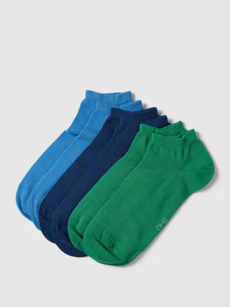 Носки-кроссовки с вышитым логотипом, в упаковке 6 шт Tom Tailor, зеленый