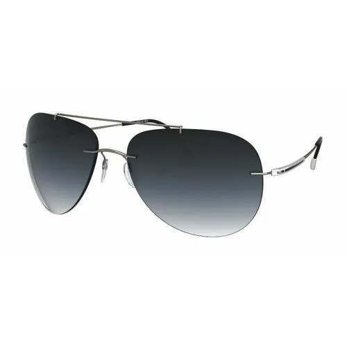 Солнцезащитные очки Silhouette, авиаторы, с защитой от УФ, градиентные, для мужчин, серый