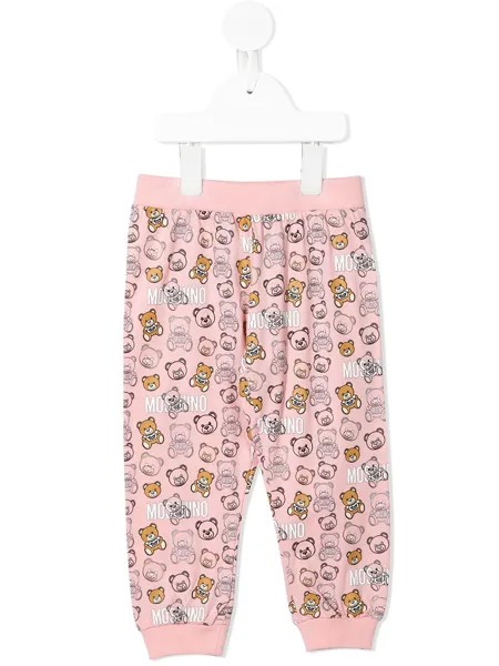 Moschino Kids спортивные брюки с принтом Teddy Bear