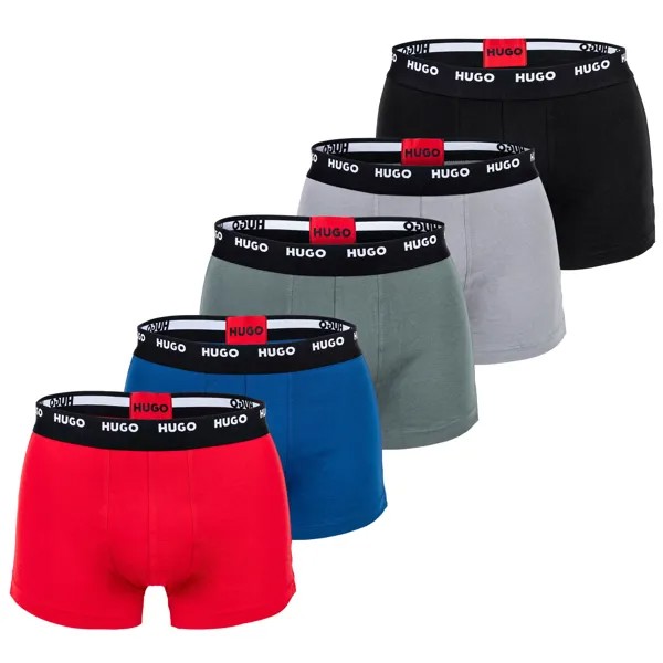 Боксеры HUGO Boxershort 5 шт, цвет Blau/Grau/Rot