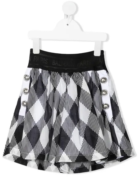Balmain Kids мини юбка в клетку