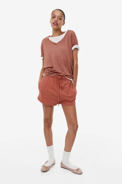 Спортивные шорты H&M, кирпично красный
