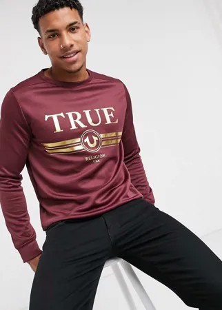 Свитшот в стиле ретро True Religion-Красный