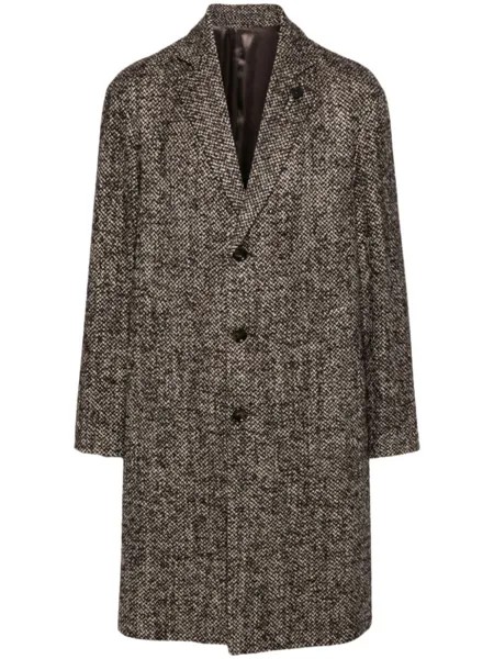 Lardini однобортное пальто, коричневый