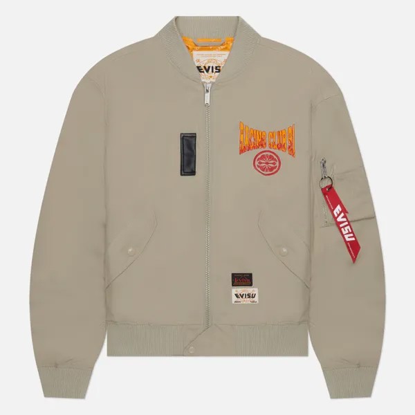 Мужская куртка бомбер Evisu Camouflage Patch Print & Applique MA-1 бежевый, Размер XL