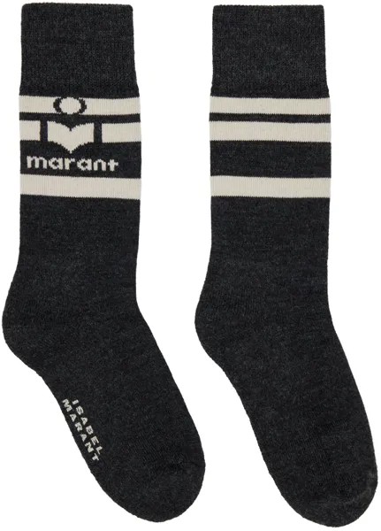 Серые носки с логотипом Viby Isabel Marant