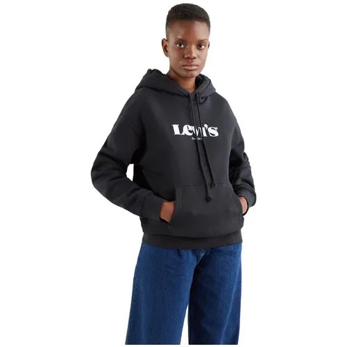 Худи LEVI`S Graphic Standard Hoodie 18487-0004 женское, цвет чёрный, размер M