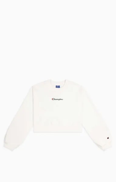 Свитшот женский Champion Rochester 1919 Champion Logo Crewneck Croptop белый XL