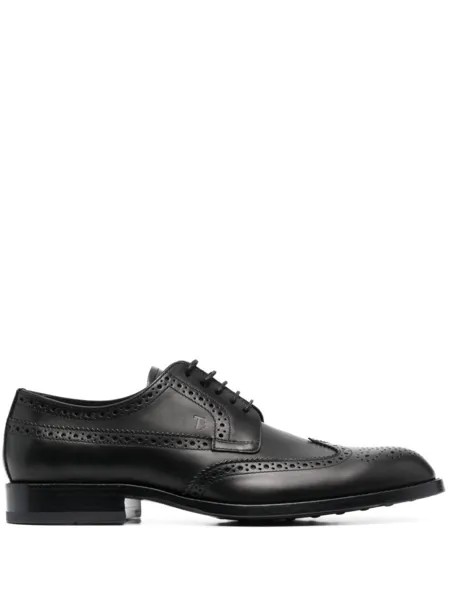 Tod's броги оксфорды на шнуровке, черный