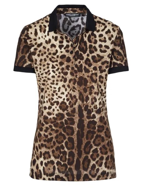 Рубашка поло Dolce & Gabbana, коричневый