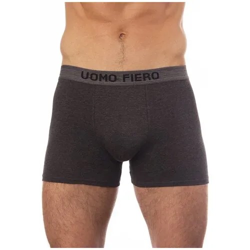 Трусы Uomo Fiero, размер 52, темно-серый
