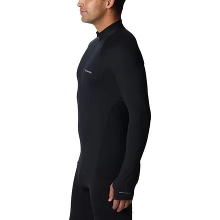 Эластичная куртка средней плотности с длинными рукавами и молнией 1/2 – мужская Columbia, черный