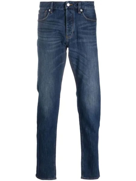 Emporio Armani джинсы с нашивкой-логотипом, синий