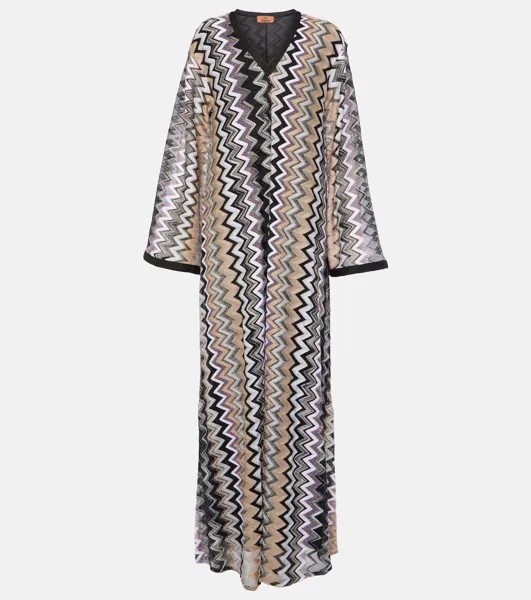 Платье макси из ламе с узором Zig Zag Missoni, мультиколор