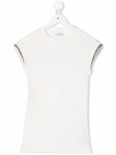 Brunello Cucinelli Kids топ в рубчик