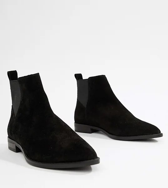 Замшевые ботинки челси ASOS DESIGN-Черный