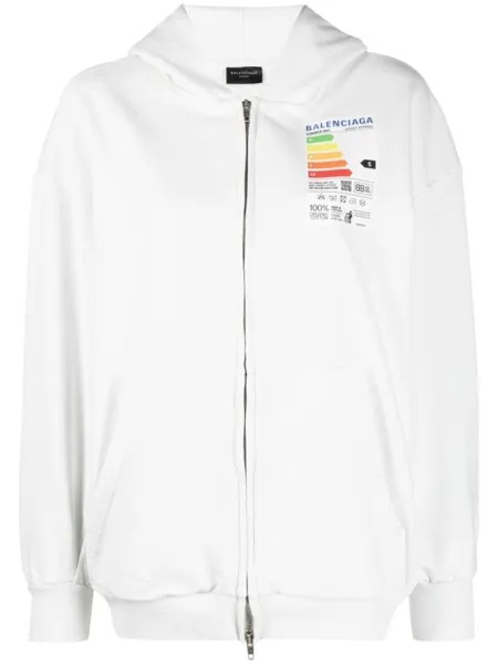Balenciaga худи с логотипом, белый