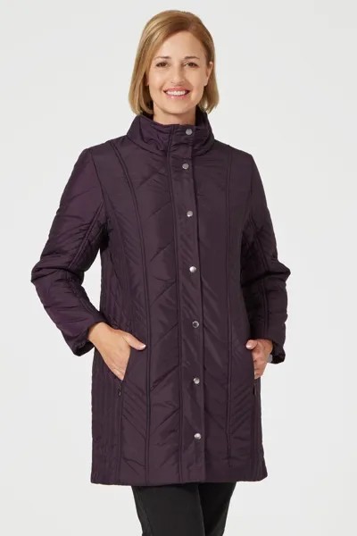 Длинное пальто черной смородины Tigi, фиолетовый