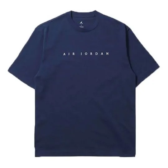 Футболка Air Jordan x Union T-Shirt 'Navy Blue', бежевый