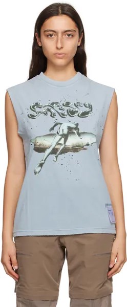 Эксклюзивная синяя майка Satisfy SSENSE MothTech