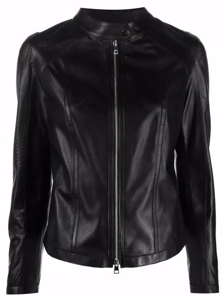 Suprema perforated panel biker jacket