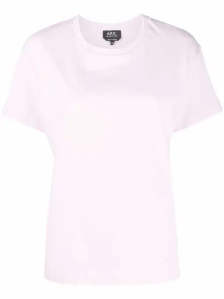 A.P.C. футболка Jade с логотипом, розовый