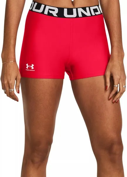 Женские укороченные шорты Under Armour HeatGear 3 дюйма, красный