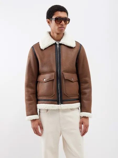 Куртка tommy из искусственной овчины A.P.C., коричневый