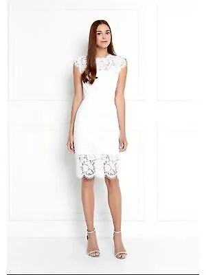 RACHEL ZOE Женское белое кружевное коктейльное платье длиной до колена 8