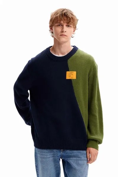 Хлопковый свитер 23WMJF22 JERS_NELTHAN Desigual, темно-синий