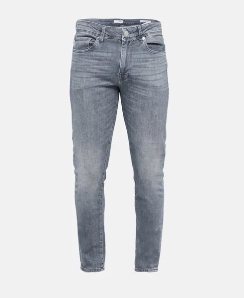 Узкие джинсы органик Selected Homme, светло-серый