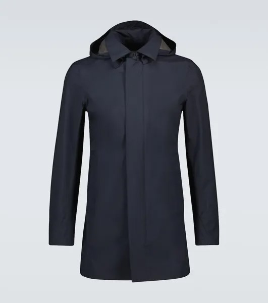 2-слойная куртка-пальто в стиле автомобиля Herno, синий