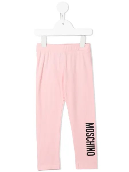 Moschino Kids легинсы с логотипом