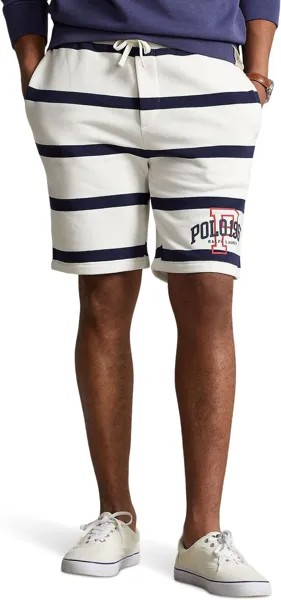 Флисовые шорты в полоску с логотипом шириной 8,5 дюйма Polo Ralph Lauren, цвет Nevis/Cruise Navy