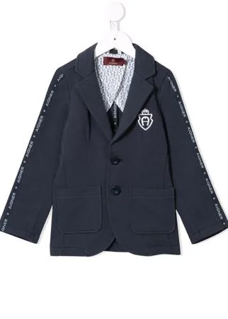 Aigner Kids пиджак с вышитым логотипом