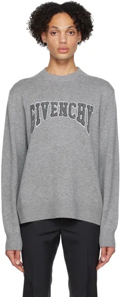 Серый свитер колледжа Givenchy