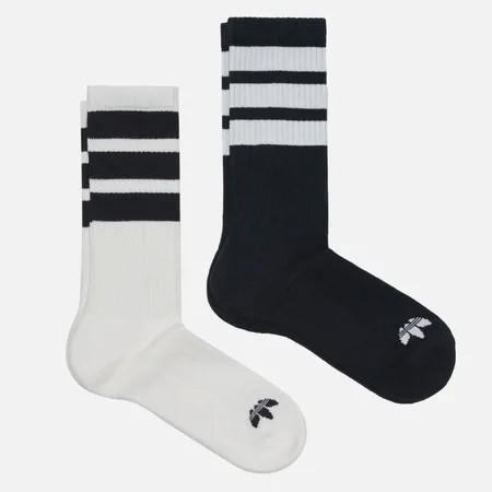 Комплект носков adidas Originals 2-Pack 3-Stripes Crew, цвет комбинированный, размер 43-45 EU