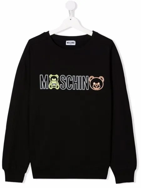 Moschino Kids толстовка с логотипом Teddy Bear